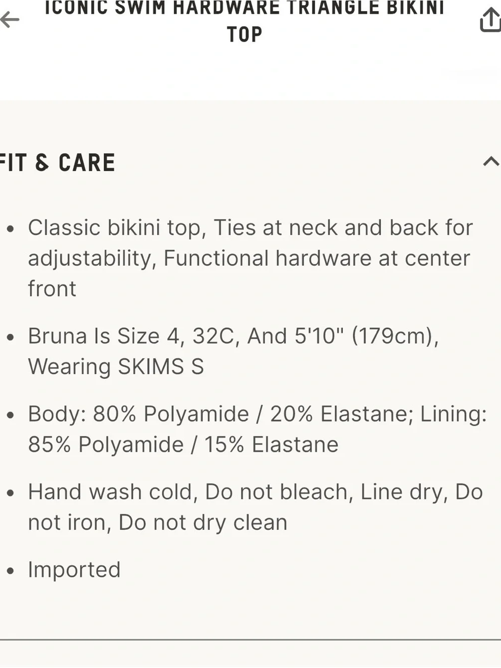 Skims - Hardware triangle bikini top